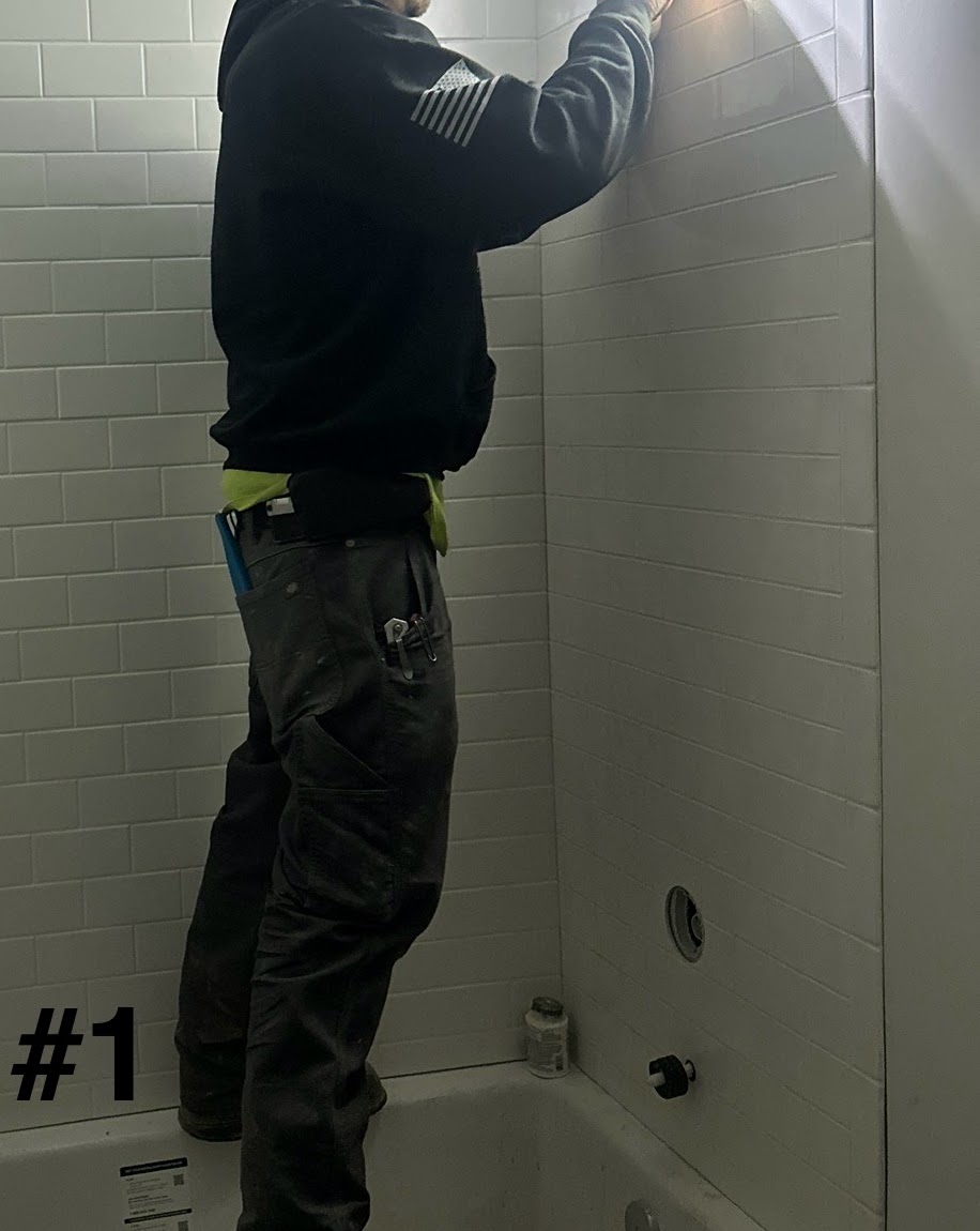 Installing tub and shower trims on New Commercial building